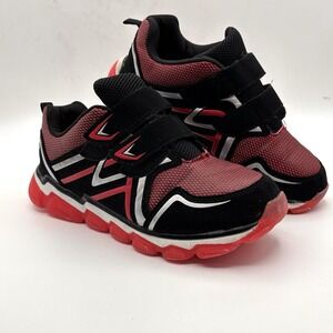 Sneakers Youth  Sz 6 Athletic WorksBlack  Red White Bubble Soul